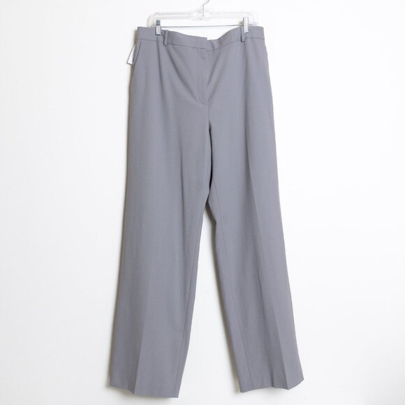 Aritzia Babaton Agency Pants High Waisted City Wool Twill Trousers Straight Gray - Picture 4 of 14